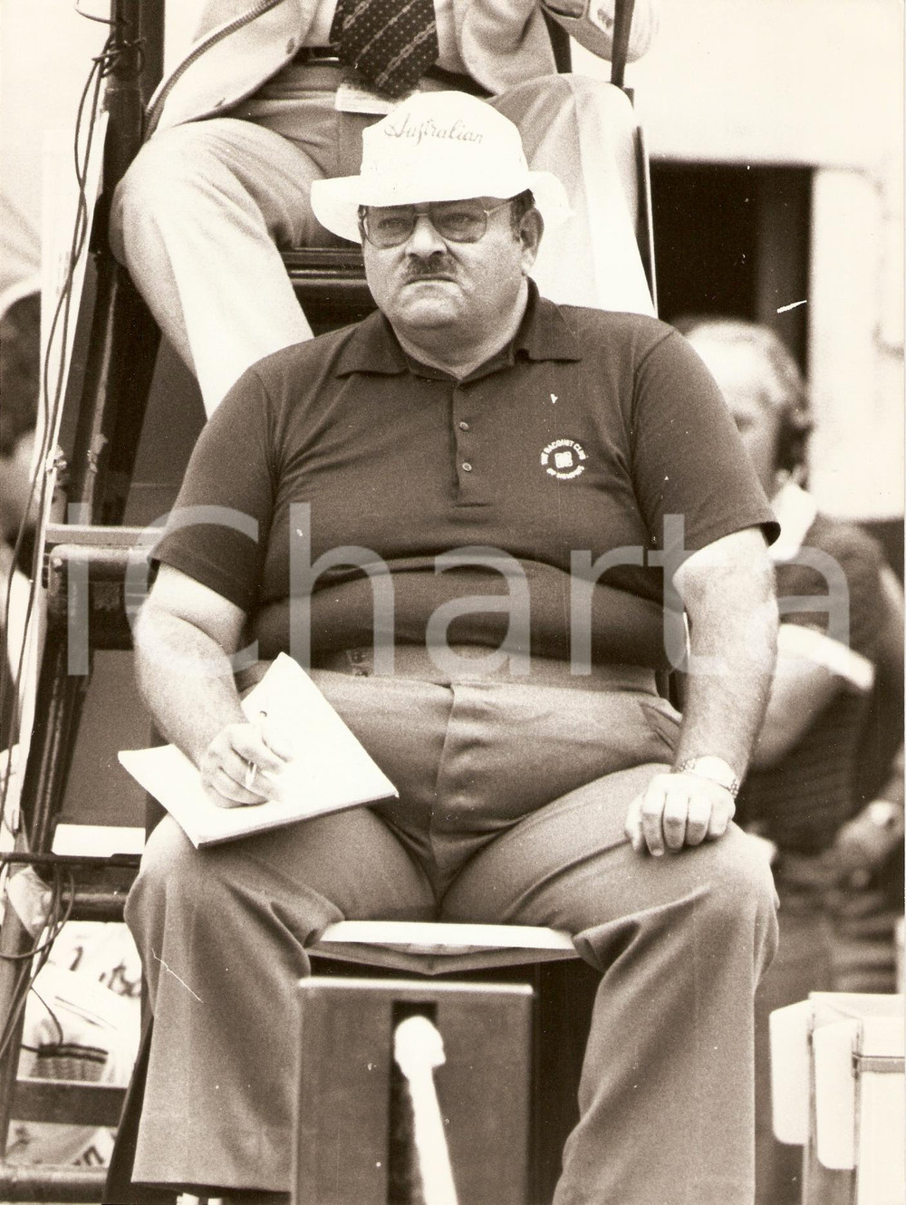 Fotografia d epoca originale 1980 ca TENNIS Giudice di linea HAMMOND The racquet club of MEMPHIS Fotografia 1