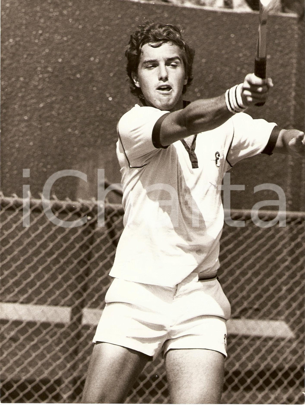 Fotografia d epoca originale 1980 circa TENNIS Marco ALCIATI durante un incontro Fotografia 1