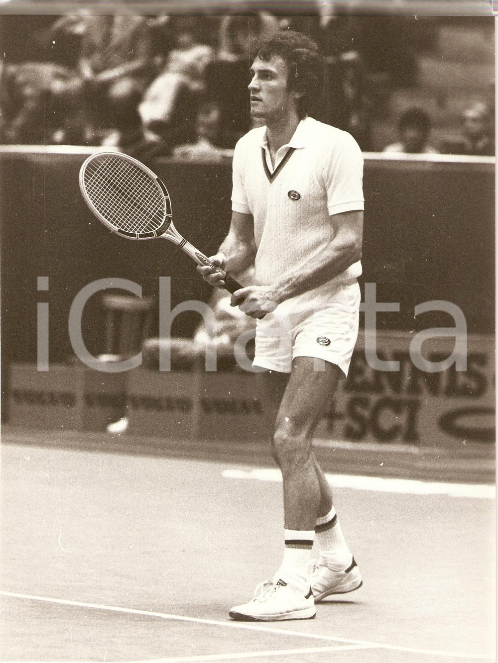 Fotografia d epoca originale 1980 ca DAVIS CUP Tennis Sean SORENSEN Ireland Team Photography 1