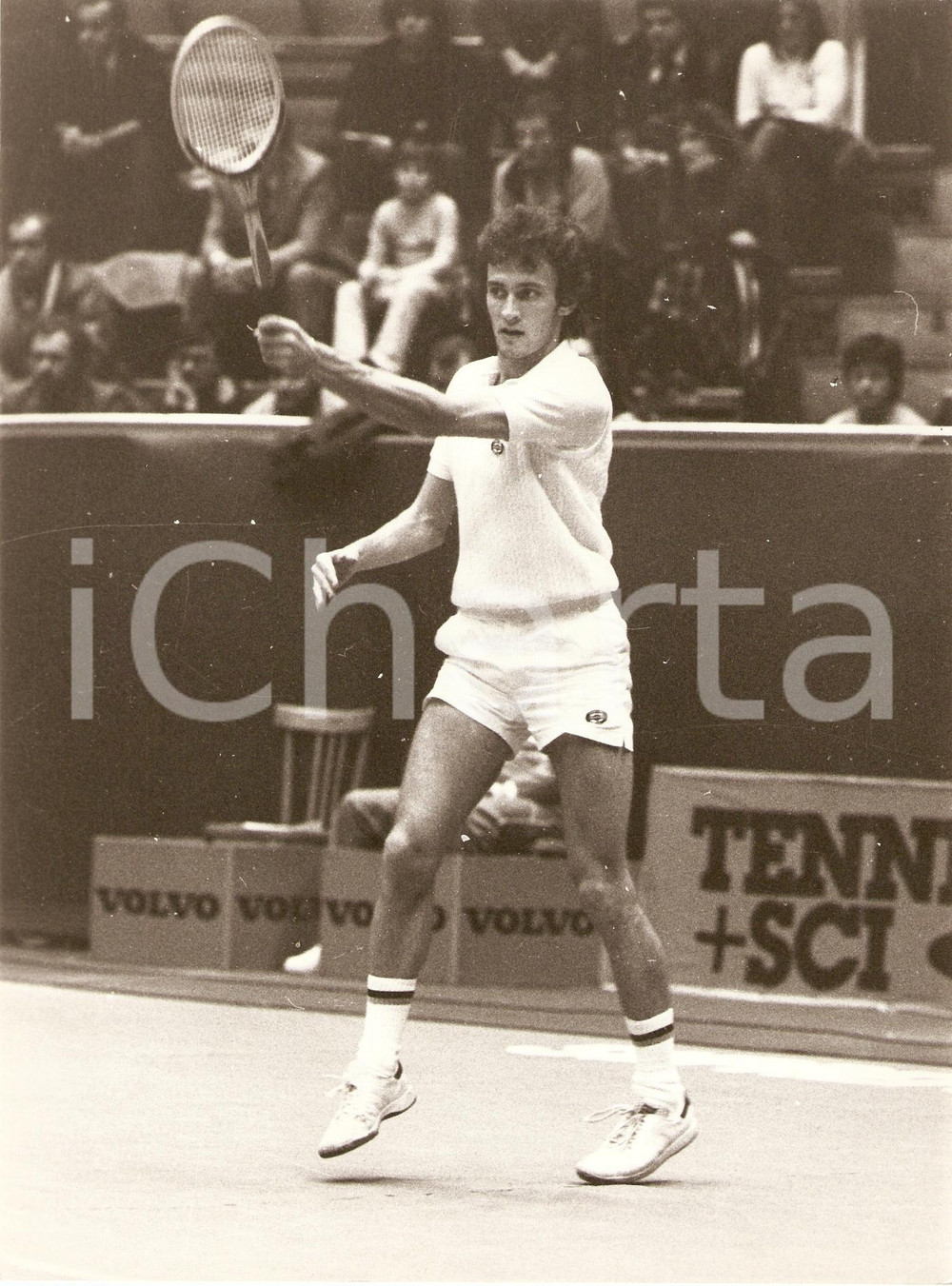 Fotografia d epoca originale 1980 circa COPPA DAVIS Tennis Sean SORENSEN Squadra irlandese Fotografia 1