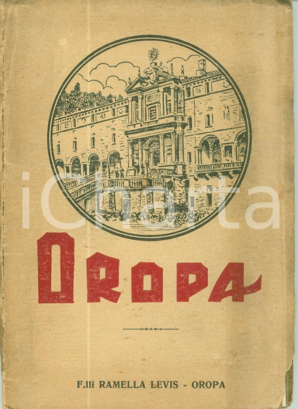 Documento originale, autentico 1935 ca SANTUARIO OROPA BI Libretto 25 vedute Fratelli RAMELLA LEVIS 1