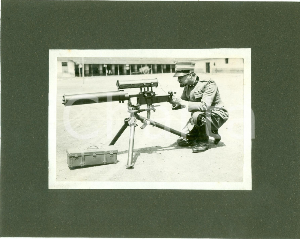 Fotografia d epoca originale 1934 NETTUNO RM Prove pratiche nuovo fotofono campale BRAGANTINI Foto 1