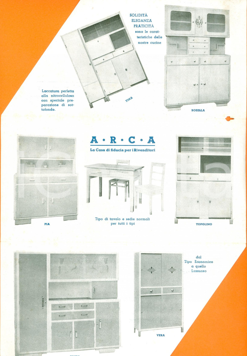 Materiale pubblicitario d’epoca 1935 ca MILANO Aziende Riunite Casalinghi ed Affini Volantino ILLUSTRATO 1