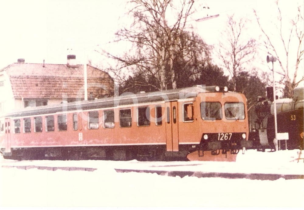 Fotografia d epoca originale 1975 ca SWEDEN Statens Jarnvag SJ Locomotiva 1267 Fotografia 1