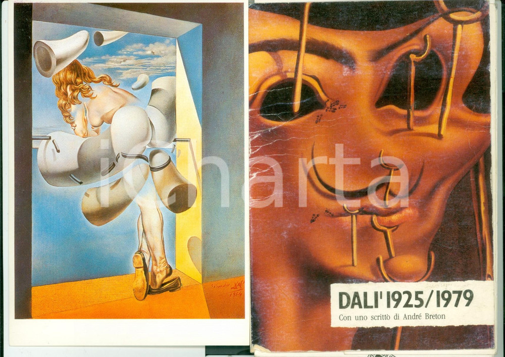 Cartolina originale da collezione 1979 SALVADOR DALI  19251979 Raccolta 12 cartoline ILLUSTRATE AndrÃ© BRETON 1