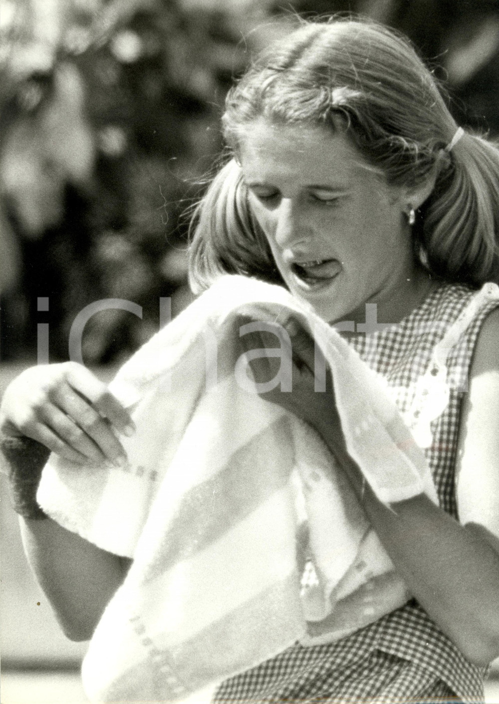 Fotografia d epoca originale 1980 ca MILANO Tennis  Tracy AUSTIN nella pausa tra un match e l altro Foto 1