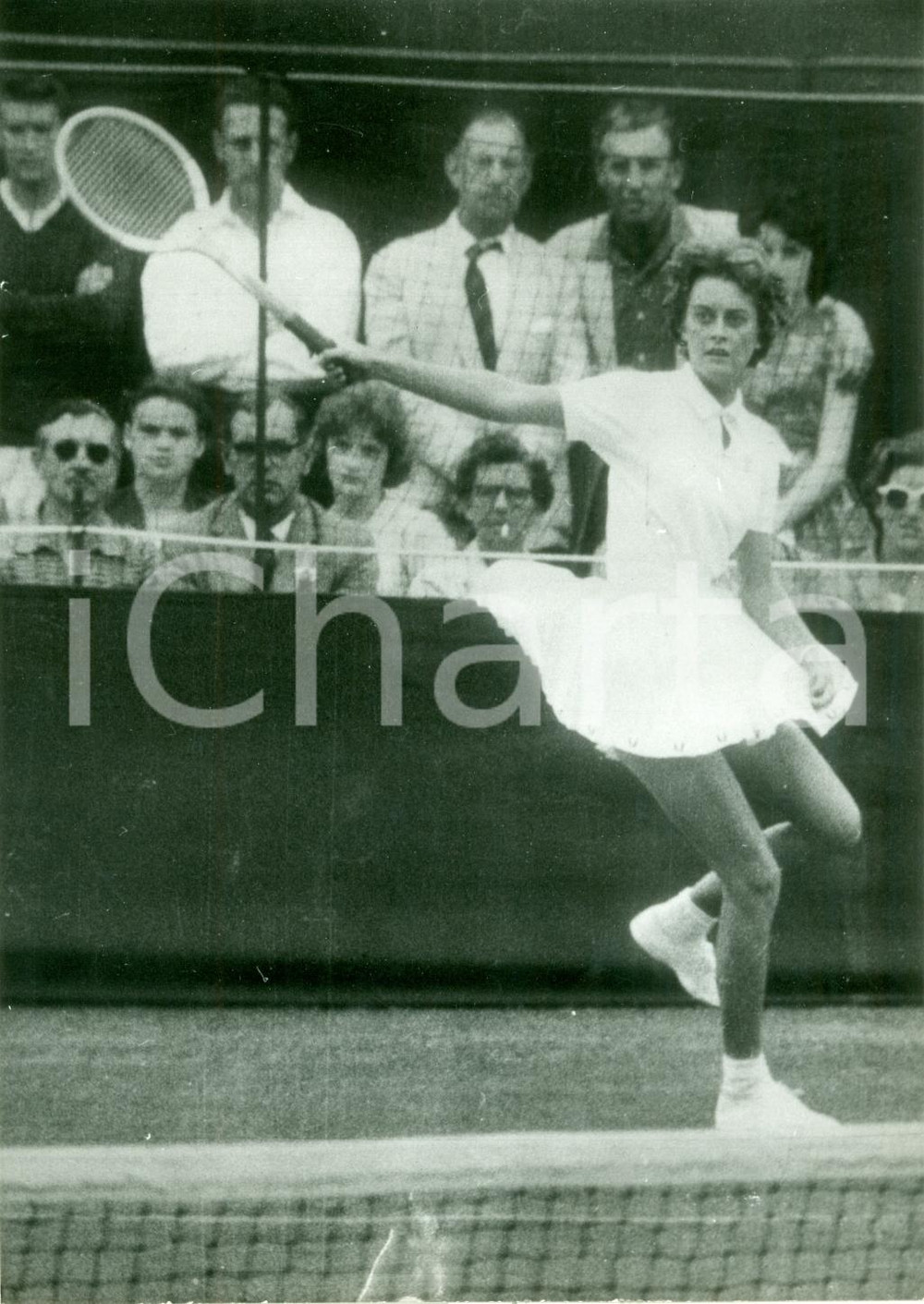 Fotografia d epoca originale 1960 ca TENNIS Campionessa Sandra REYNOLDS durante un match Fotografia 1