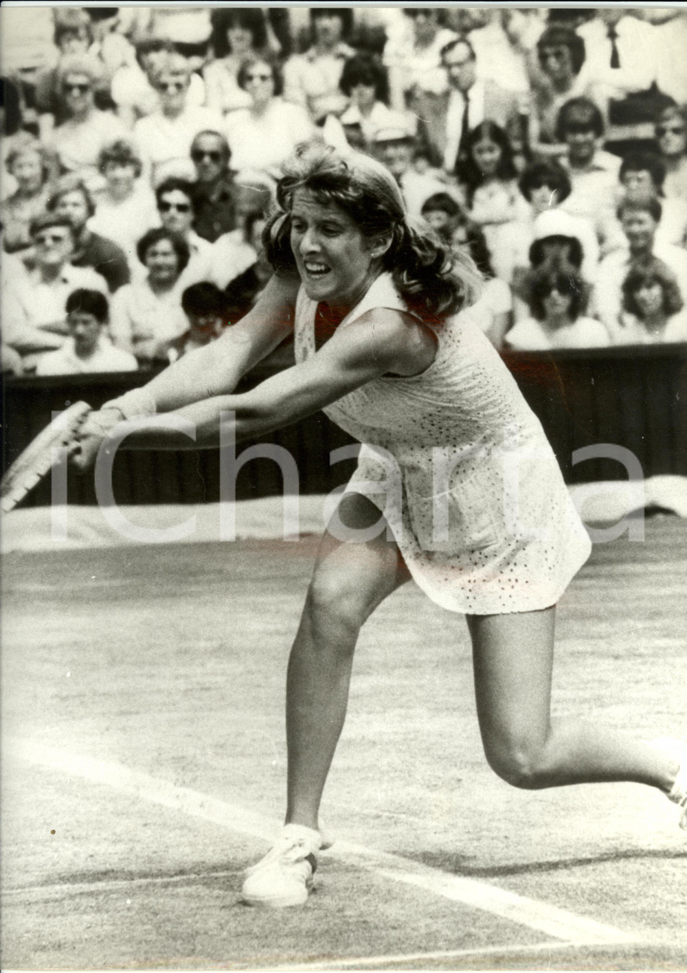 Fotografia d epoca originale 1985 ca MILANO Tennis Tracy AUSTIN durante un match Fotografia 24 x 30 cm 1