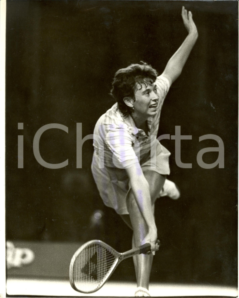 Fotografia d epoca originale 1982 LONDON UK Tennis Jo DURIE in attacco ROYAL ALBERT HALL Fotografia 1