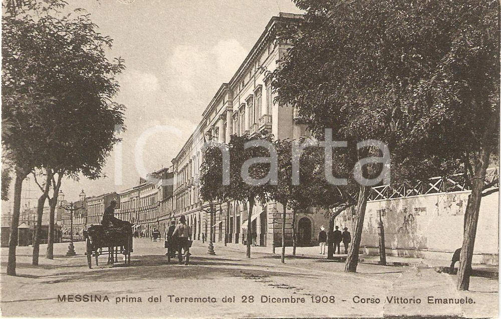 Cartolina originale da collezione 1930 ca MESSINA Corso VITTORIO EMANUELE prima del terremoto 1908 Cartolina FP NV 1