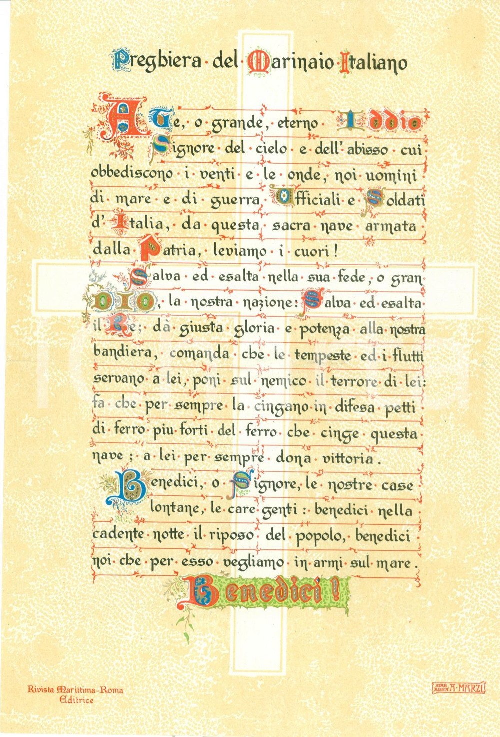 Documento originale, autentico 1910 ca Antonio FOGAZZARO Preghiera Maribnaio Italiano DANNEGGIATO 1
