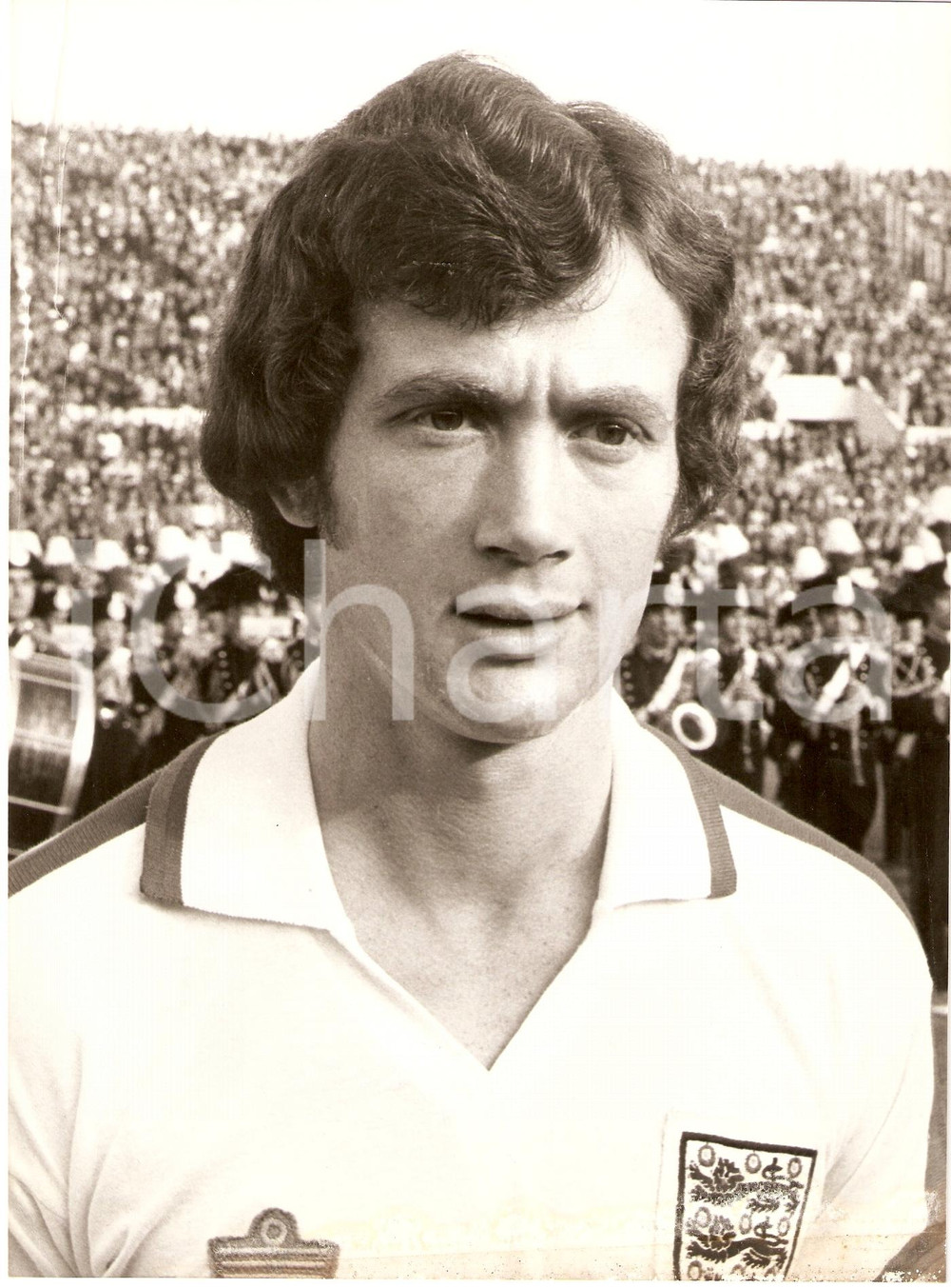 Fotografia d epoca originale 1980 ca INGHILTERRA Calcio Trevor CHERRY Banda dei CARABINIERI Fotografia 1