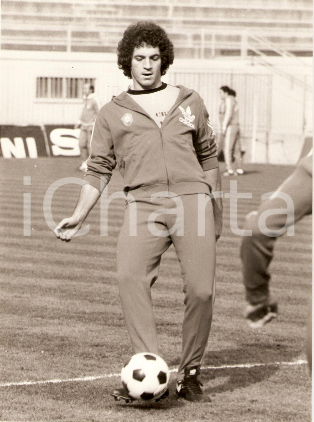 Fotografia d epoca originale 1978 BRASILE Calcio MONDIALI Abel BRAGA durante allenamenti ADIDAS Fotografia 1