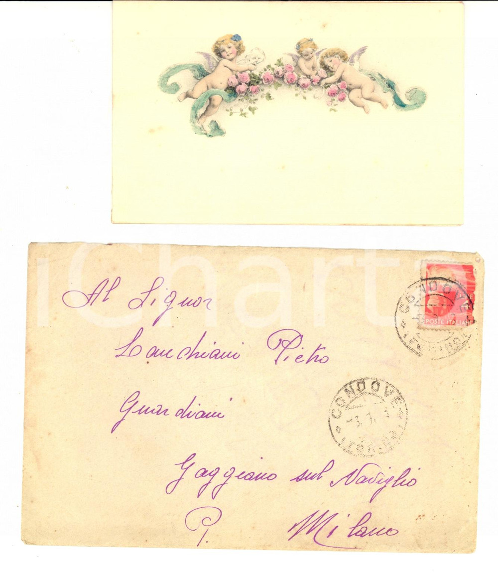 Oggetto da collezione cartaceo 1946 CONDOVE TO Nozze Giulio RAIMONDO e Palma ROSSI Partecipazione 1