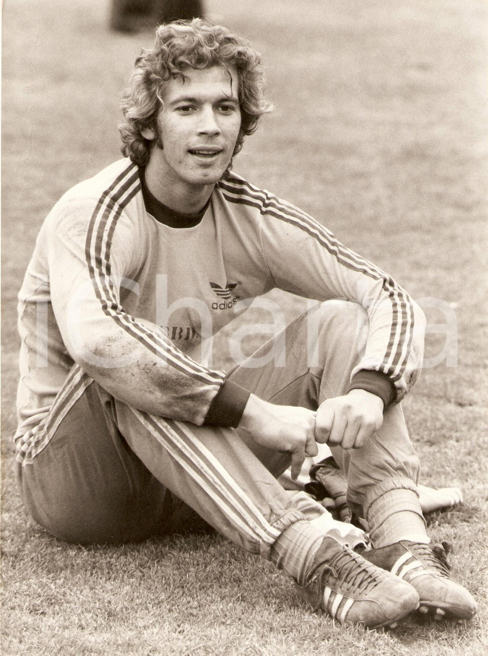 Fotografia d epoca originale 1978 BRASILE Calcio MONDIALI Emerson LEAO a riposo dopo l allenamento Fotografia 1
