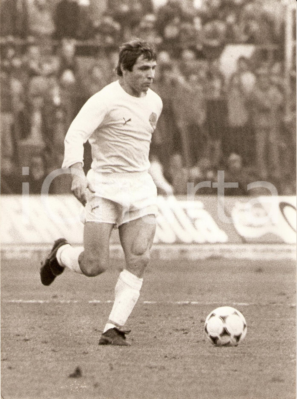 Fotografia d epoca originale 1980 ca JUGOSLAVIA Calcio NAZIONALE Milos SESTIC durante partita Fotografia 1