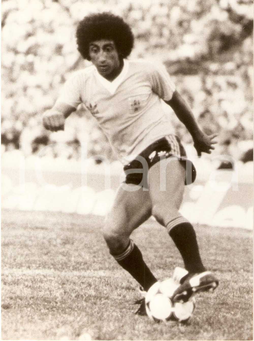 Fotografia d epoca originale 1980 URUGUAY Calcio MUNDIALITO Venancio RAMOS durante partita Fotografia 1