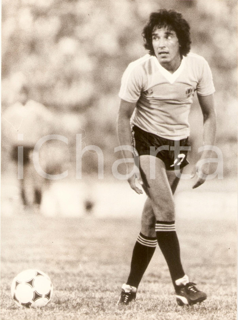 Fotografia d epoca originale 1980 URUGUAY Calcio MUNDIALITO Waldemar VICTORINO durante partita Foto 1 1
