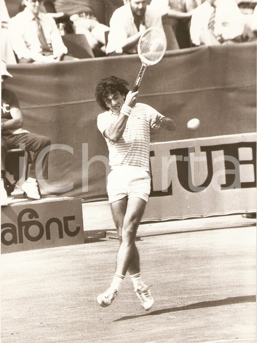 Fotografia d epoca originale 1981 INTERNAZIONALI DI ROMA Tennis Gabriel URPI durante match Fotografia 1