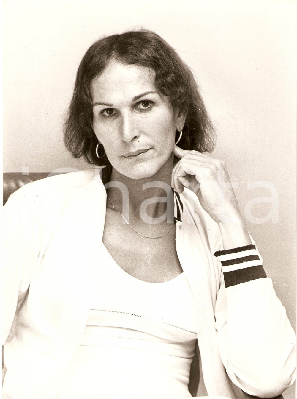 Fotografia d epoca originale 1980 circa TENNIS RenÃ©e RICHARDS Ritratto Tennista Fotografia 1