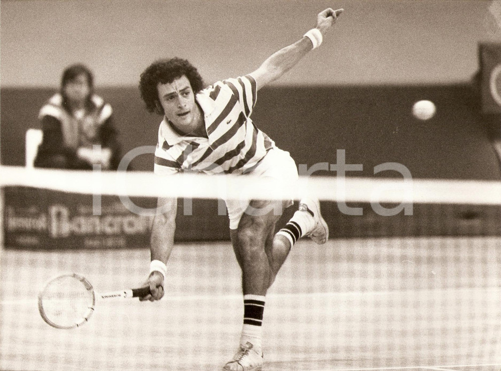 Fotografia d epoca originale 1980 circa ARGENTINA Tennis JosÃ© Luis CLERC durante un match Fotografia 1