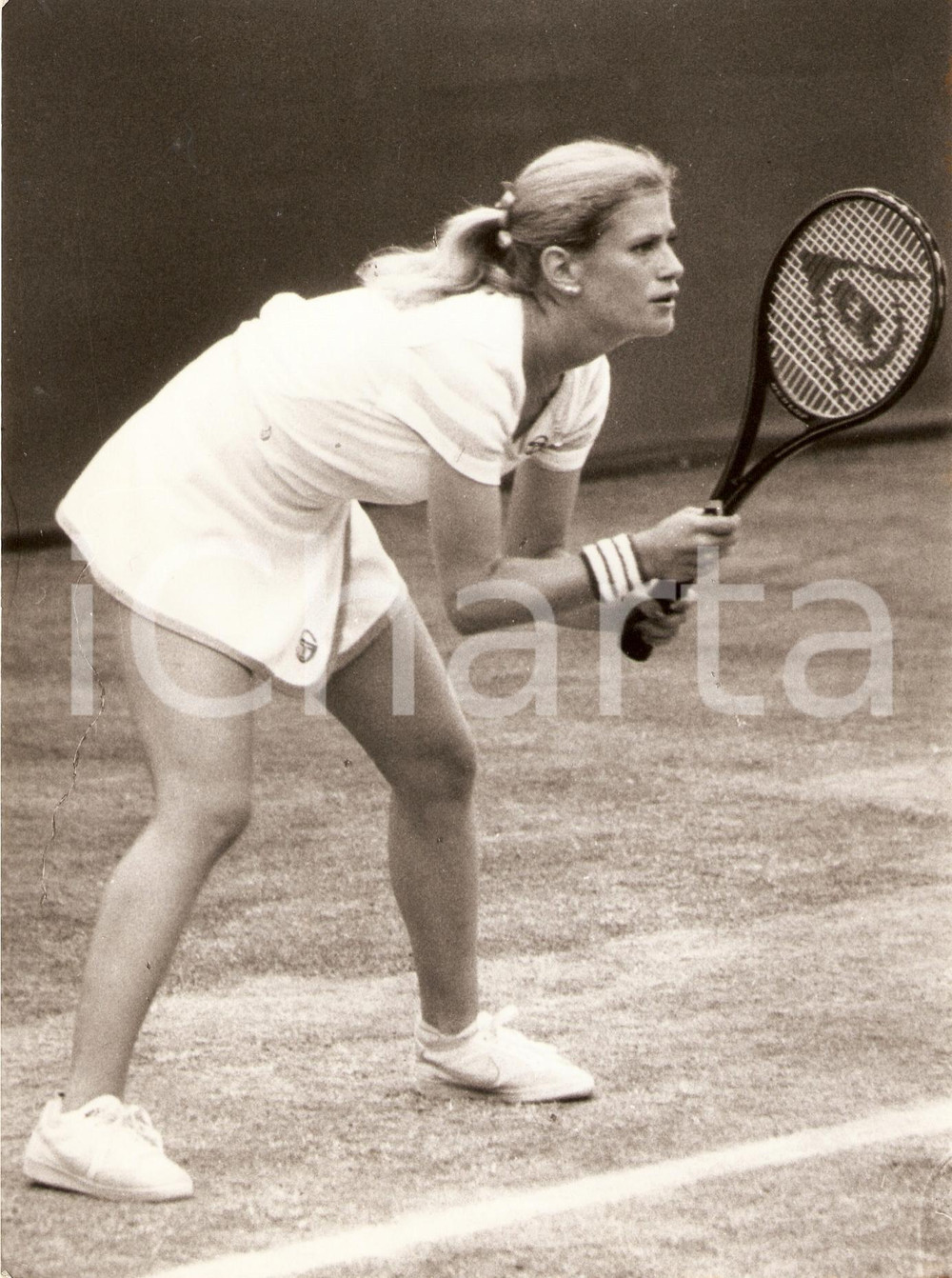 Fotografia d epoca originale 1980 ca STATI UNITI Tennis Stacy MARGOLIN durante un match Fotografia 1