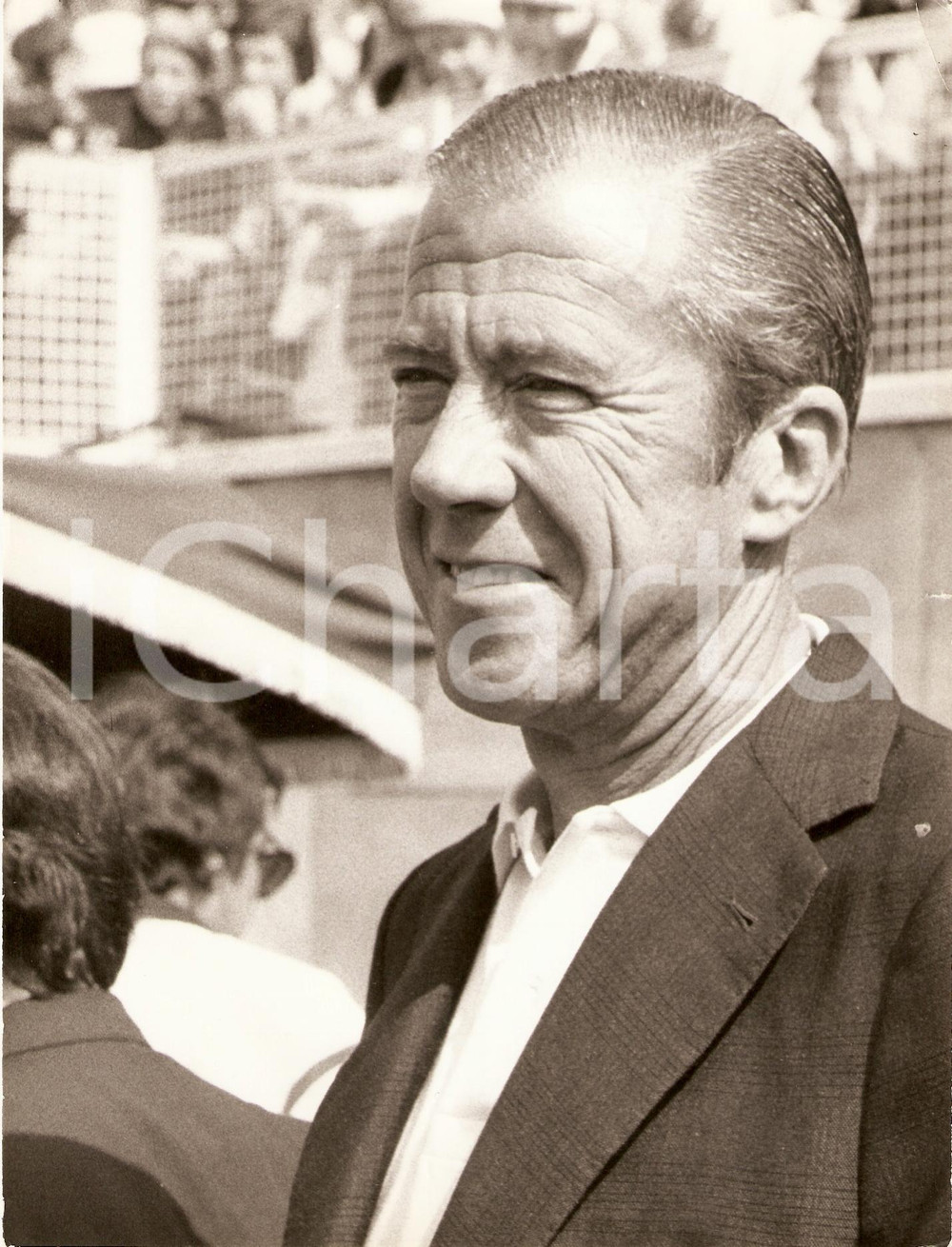 Fotografia d epoca originale 1980 circa ARGENTINA Tennis Enrique MOREA assiste agli incontri Fotografia 1