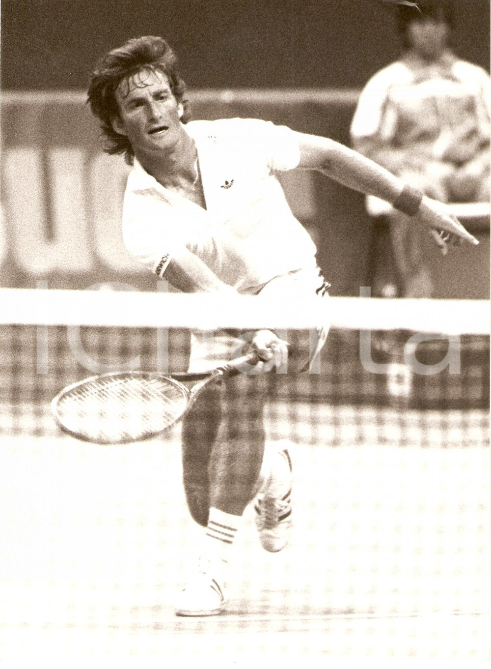Fotografia d epoca originale 1982 MILANO Cuore Tennis Cup Peter MCNAMARA durante un incontro Fotografia 1