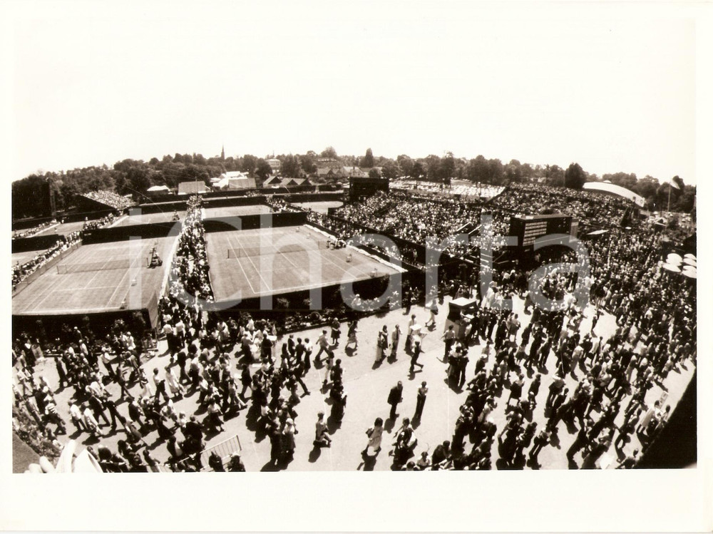 Fotografia d epoca originale 1980 ca INGHILTERRA Tennis WIMBLEDON Panoramica aerea campi da gioco Fotografia 1