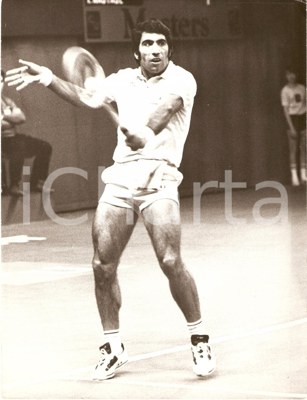 Fotografia d epoca originale 1976 THE MASTERS Tennis Manuel ORANTES durante un match Fotografia 1
