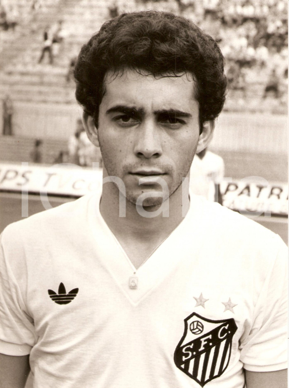 Fotografia d epoca originale 1980 ca SANTOS FUTEBOL CLUBE Calcio BRASILE Ritratto PITA Centrocampista Foto 1