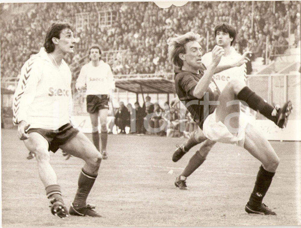 Fotografia d epoca originale 1988 CAMPIONATO Calcio BOLOGNA  PISA Massimo BONINI rovesciata Fotografia 1
