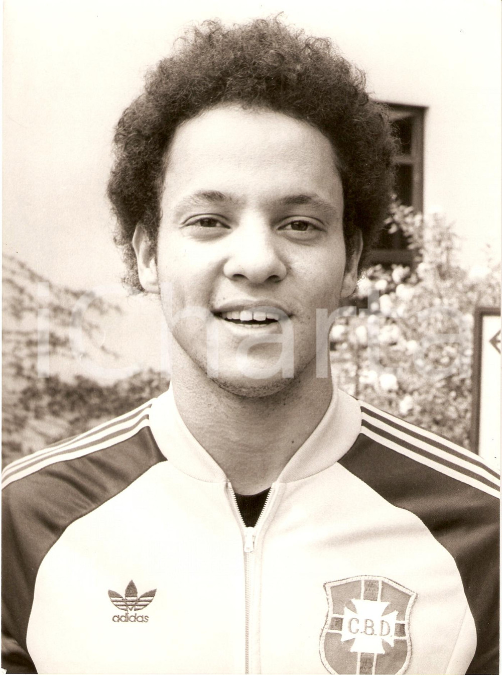 Fotografia d epoca originale 1978 BRASILE Calcio MONDIALI Ritratto REINALDO Nazionale Sponsor ADIDAS Foto 1