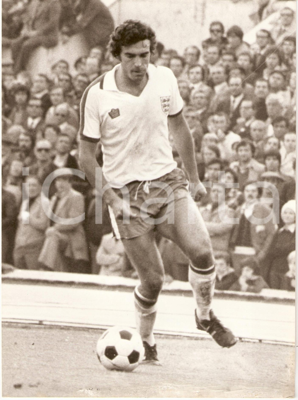 Fotografia d epoca originale 1974 INGHILTERRA Calcio MONDIALI Trevor BROOKING durante partita Fotografia 1