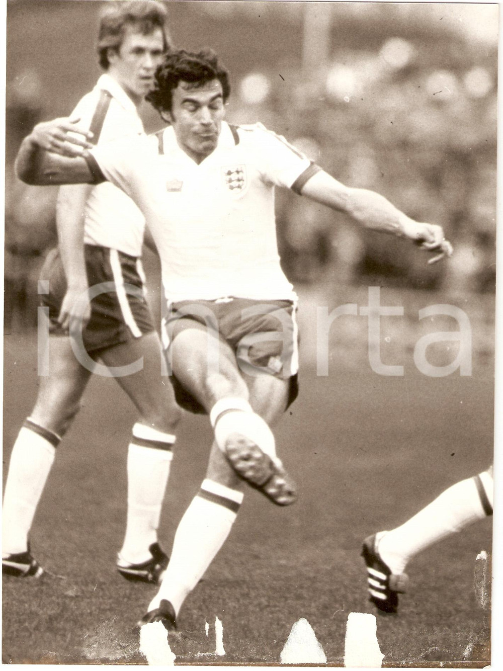 Fotografia d epoca originale 1974 INGHILTERRA Calcio MONDIALI Trevor BROOKING durante la partita Fotografia 1