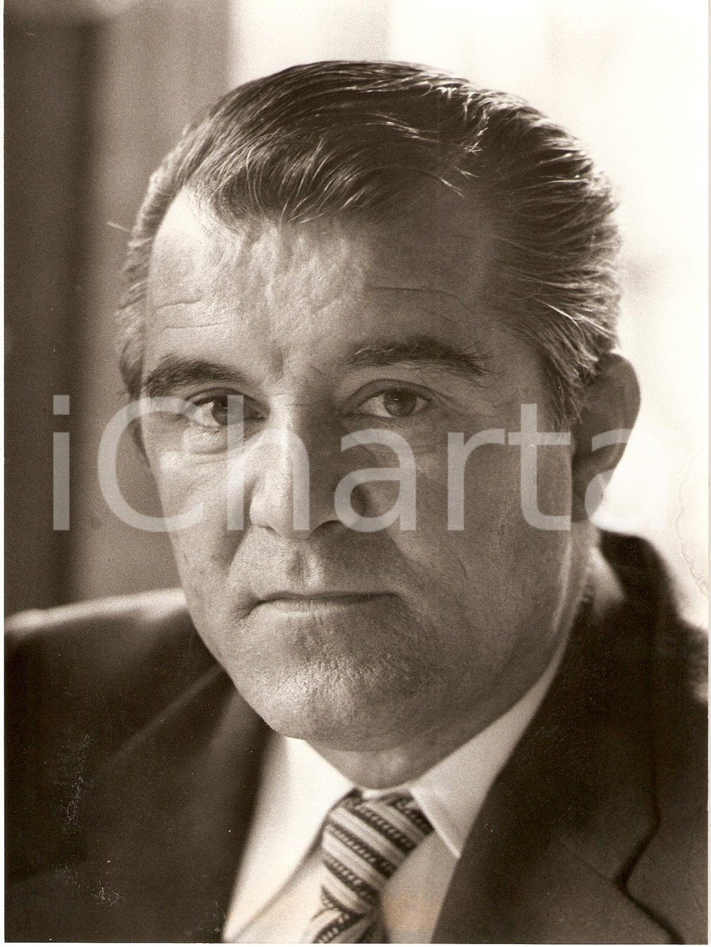 Fotografia d epoca originale 1980 circa JUGOSLAVIA Calcio NAZIONALE Miljan MILJANIC Allenatore Ritratto Foto 1
