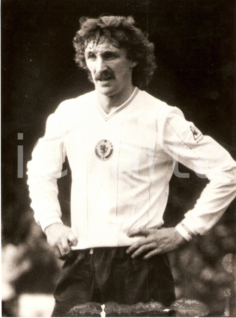 Fotografia d epoca originale 1980 ca INGHILTERRA Calcio ASTON VILLA Des BREMNER Ritratto Fotografia 1