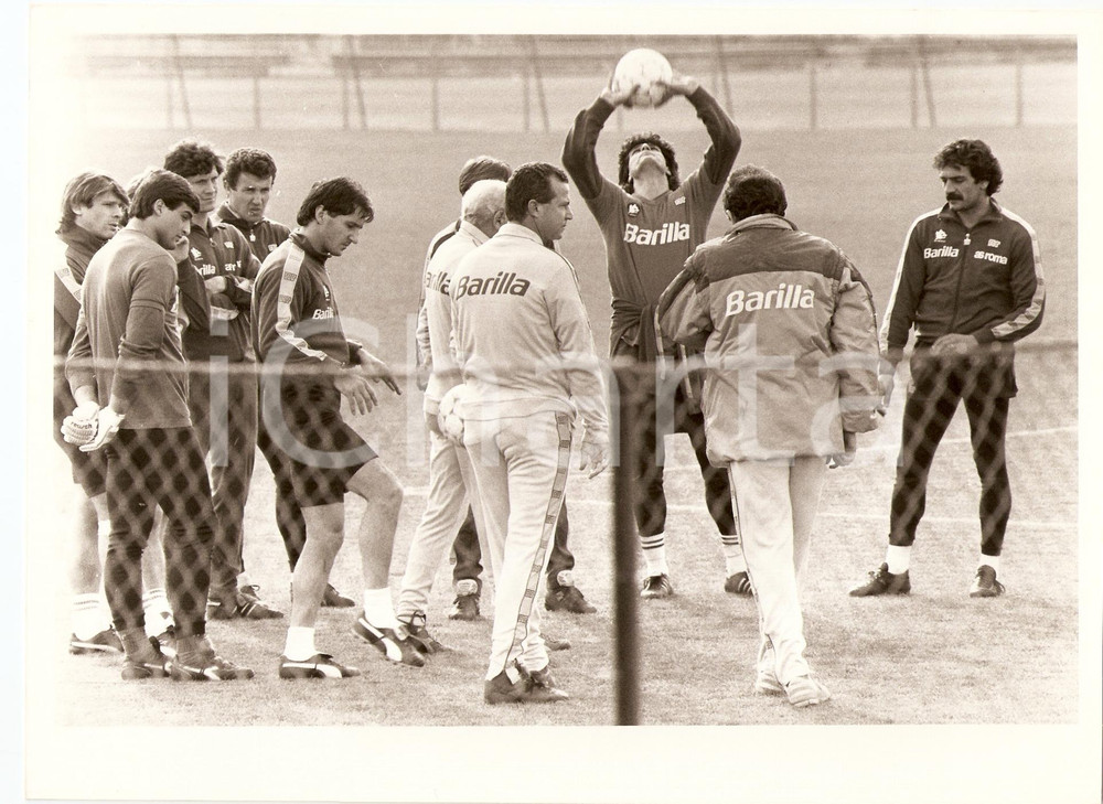 Fotografia d epoca originale 1988 AS ROMA Calcio Luciano SPINOSI Fulvio COLLOVATI Angelo PERUZZI Fotografia 1