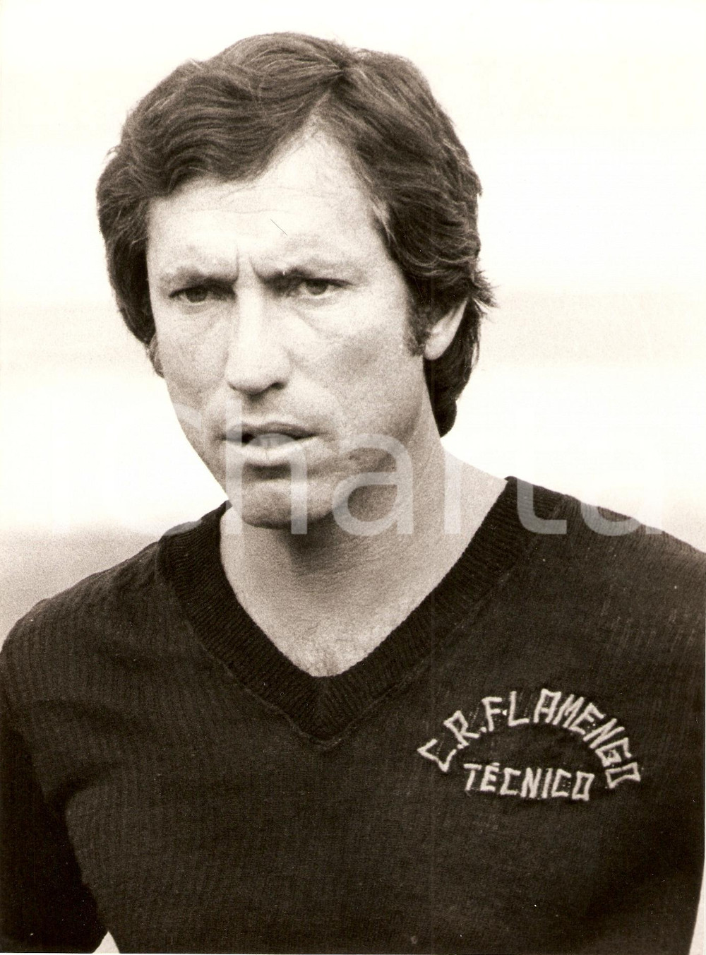 Fotografia d epoca originale 1980 ca BRASILE Calcio FLAMENGO Claudio COUTINHO Ritratto Allenatore Fotografia 1