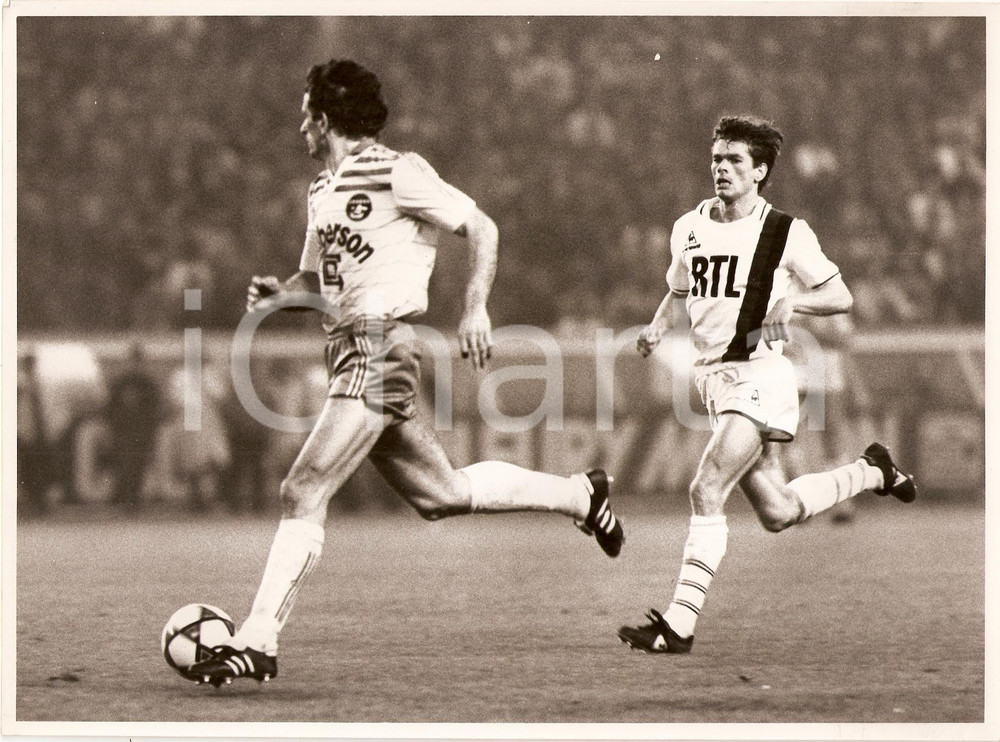 Fotografia d epoca originale 1985 PARIS SAINTGERMAIN vs NANTES Vahid HALILHODZIC Calcio Fotografia 1