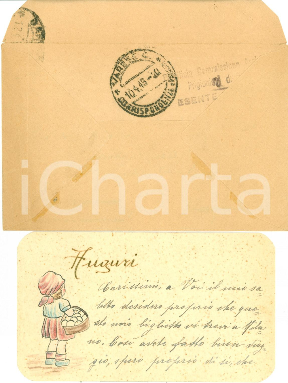 Manoscritto, lettera originale 1943 DARFO BOARIO TERME BS Madre Adelaide RIZZI Istituto Figlie Sacro Cuore 1