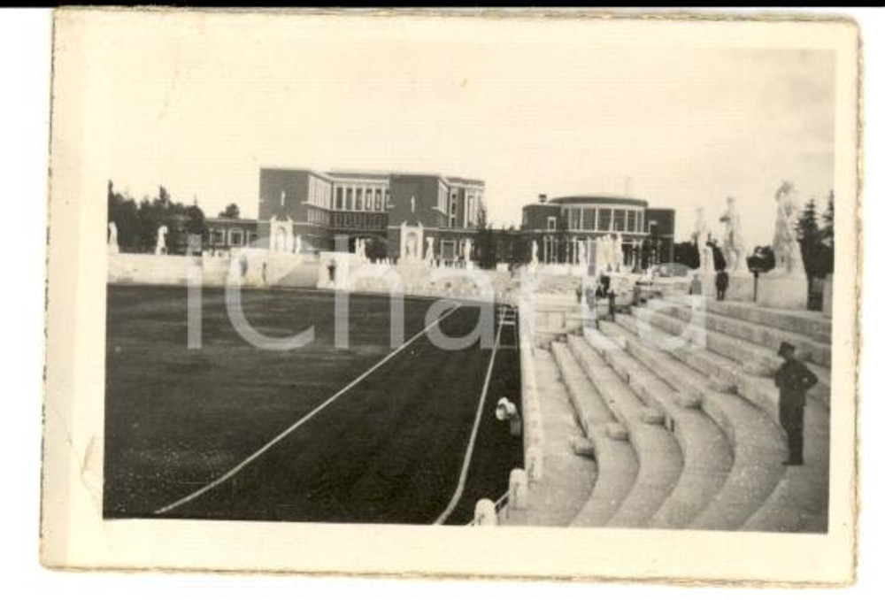 Fotografia d epoca originale 1933 ROMA V CAMPO DUX Allestimento al FORO MUSSOLINI Foto 6x4 1