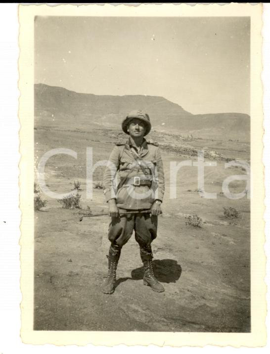 Fotografia d epoca originale 1936 AOI ADIGRAT Etiopia Ritratto del soldato Enrico CIFATTE Foto 1