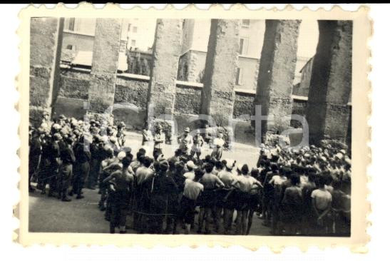 Fotografia d epoca originale 1933 ROMA V CAMPO DUX Accantonamento della ARMANDO DIAZ Foto 6x4 cm 1