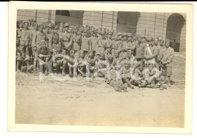 Fotografia d epoca originale 1937 CASALE MONFERRATO AL Soldati Caserma CARLO ALBERTO ten. MANFREDONI Foto 1
