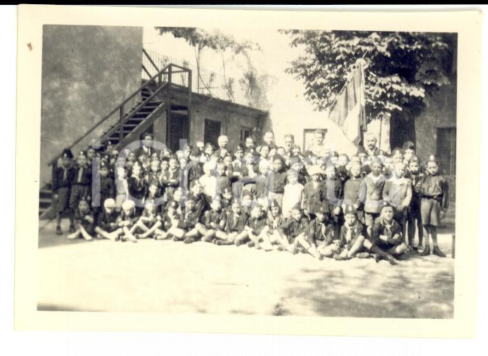Fotografia d epoca originale 1931 LOANO SV Balilla in vacanza all istituto SAN GIUSEPPE Foto 9x6 cm 1