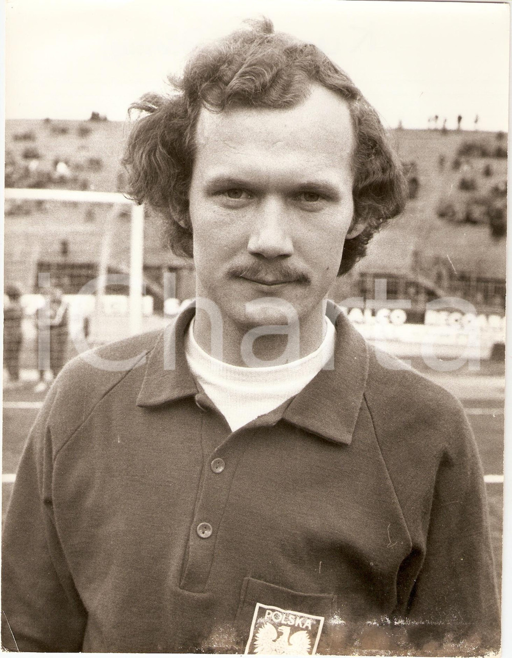 Fotografia d epoca originale 1974 POLONIA Calcio MONDIALI Zygmunt GARLOWSKI Nazionale POLSKA Fotografia 1