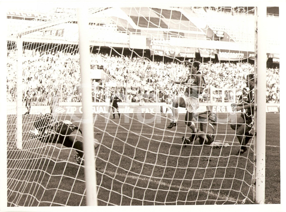 Fotografia d epoca originale 1989 GENOVA Derby GENOA SAMPDORIA goal di Roberto MANCINI Fotografia 1