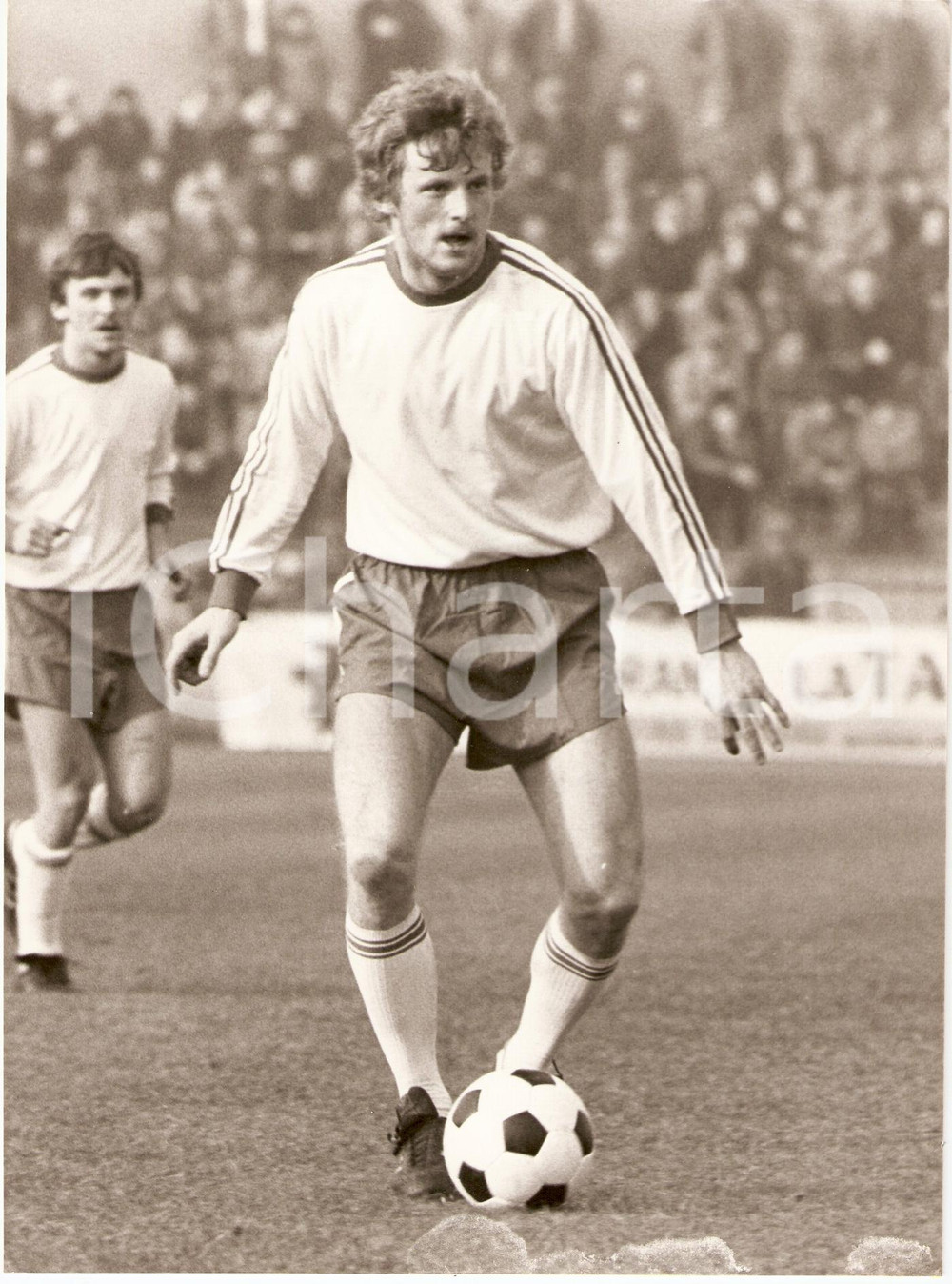 Fotografia d epoca originale 1980 ca POLONIA Calcio NAZIONALE Waldemar MATYSIK Calciatore Fotografia 1