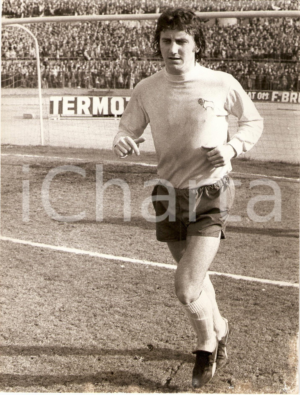 Fotografia d epoca originale 1973 JUVENTUS  DERBY COUNTY Uefa Champions League Roy MCFARLAND in campo Foto 1